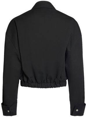 Bombažna lanena jakna Jacquemus črna