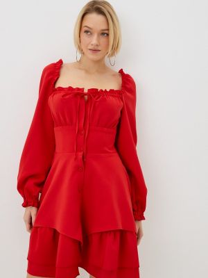 Платье-рубашка Vi&ka красное