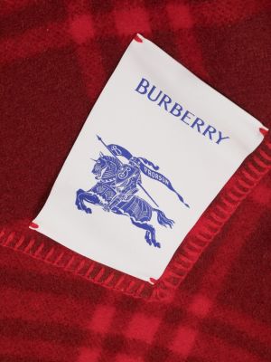 Kostkovaný šál Burberry červený
