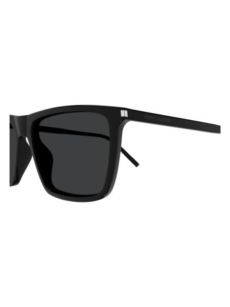 Gafas de sol de cuero elegantes Saint Laurent negro