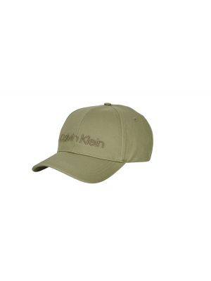 Șapcă cu broderie cu broderie Calvin Klein kaki