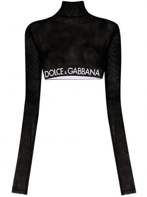 Top transparente Dolce & Gabbana negro