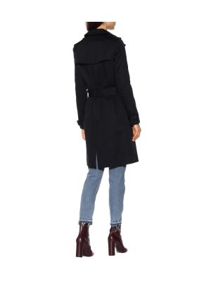 Trench din bumbac Saint Laurent negru