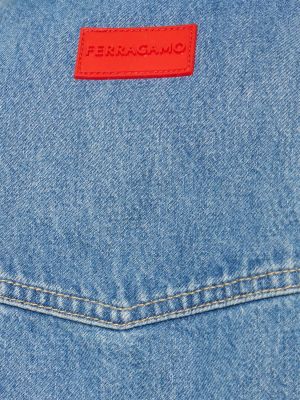 Kurtka jeansowa Ferragamo niebieska