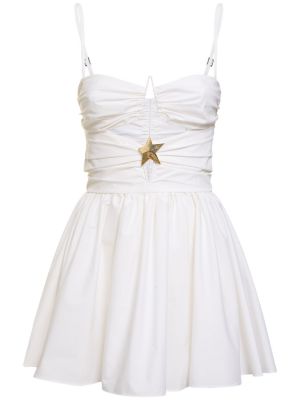 Pamučna mini haljina Area bijela