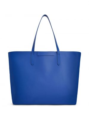 Кожени шопинг чанта Giuseppe Zanotti синьо