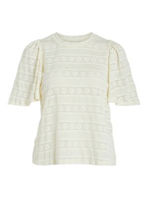 Jednofarebné priliehavé tričko z polyesteru Vila