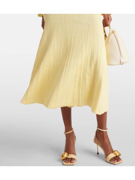 Midi sukně Self-portrait žluté