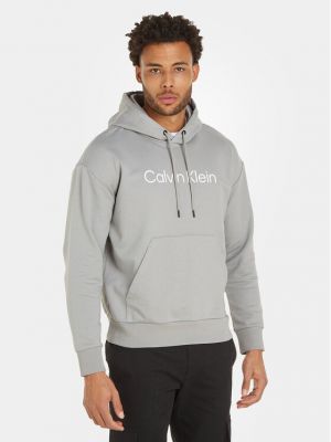 Felpa in pile Calvin Klein grigio