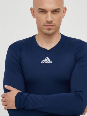 Majica z dolgimi rokavi z dolgimi rokavi Adidas Performance modra
