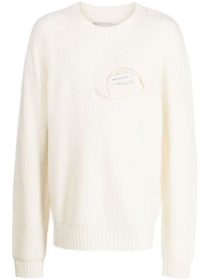 Вълнен пуловер Feng Chen Wang бяло