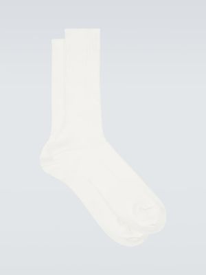 Bavlnené ponožky Auralee biela