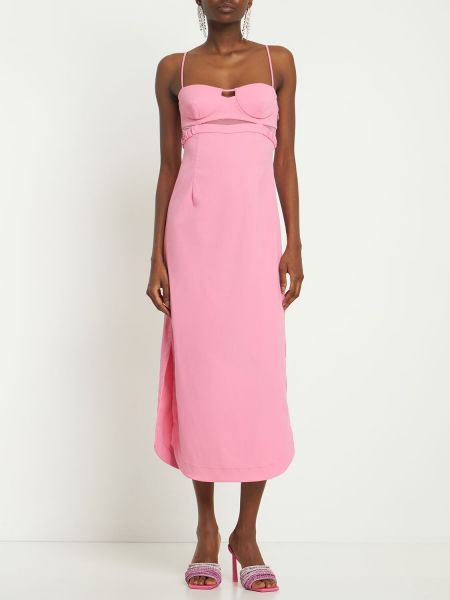 Миди рокля Jonathan Simkhai розово