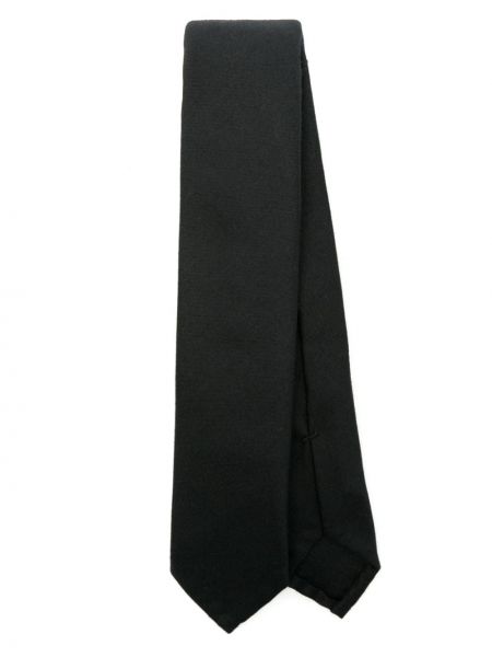 Krawat wełniany Valentino Garavani czarny