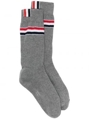 Chaussettes à rayures Thom Browne gris