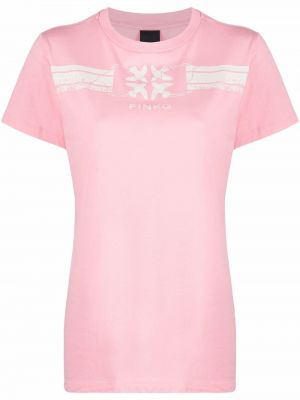 Camiseta con estampado Pinko rosa