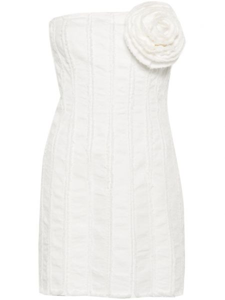Květinové mini šaty Blumarine bílé