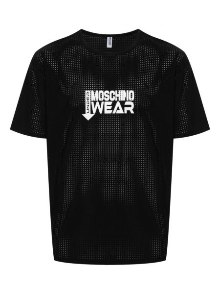 T-krekls ar apdruku Moschino melns