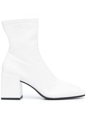 Кожени обувки до глезена Courreges бяло