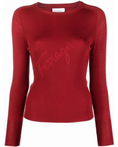 Jersey de tela jersey de tejido jacquard Salvatore Ferragamo rojo