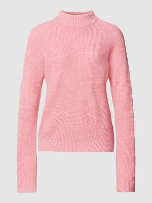 Dzianinowy sweter ze stójką Redraft różowy