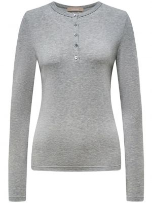 T-shirt a maniche lunghe 12 Storeez grigio
