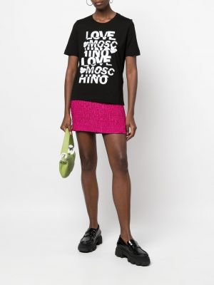 T-shirt mit print Love Moschino schwarz