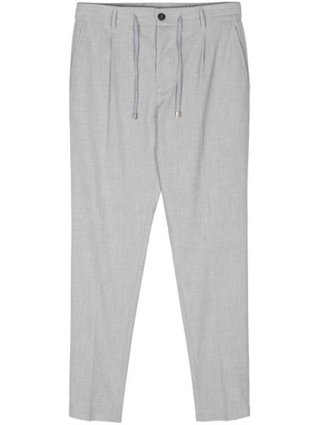 Plisované rovné kalhoty Peserico šedé
