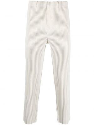 Pantalon droit plissé Homme Plissé Issey Miyake blanc