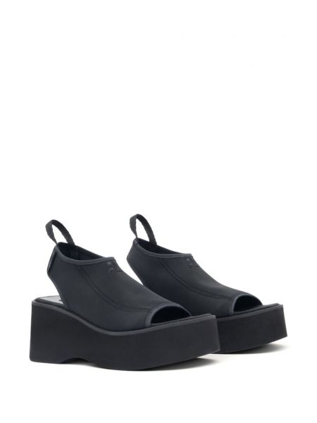 Sandály na platformě Courrèges černé
