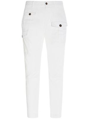 Pantalones de algodón Dsquared2 blanco