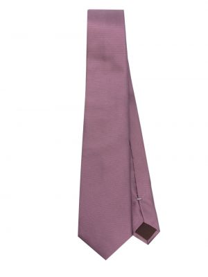 Hedvábná kravata Canali růžová