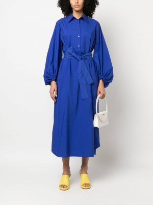 Bavlněné dlouhé šaty P.a.r.o.s.h. modré
