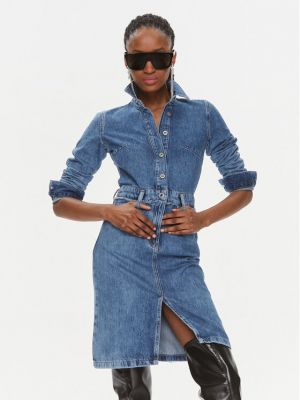 Denim obleka Karl Lagerfeld Jeans modra