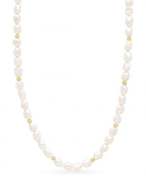 Vėrinys su perlais Nialaya Jewelry balta