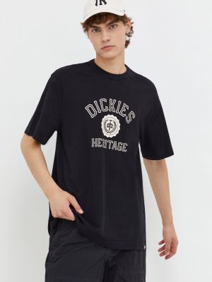Bavlněné tričko s potiskem Dickies černé