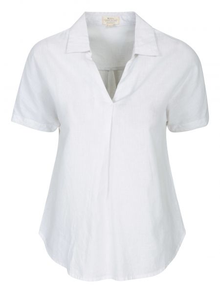 Lniana koszula Mountain Warehouse biała