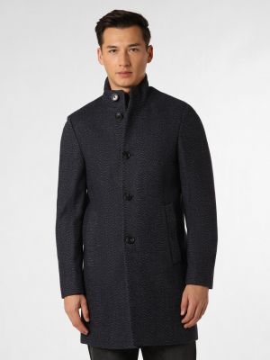 Płaszcz wełniany Finshley & Harding London niebieski