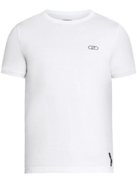 Raštuotas medvilninis marškinėliai Fendi balta
