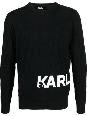 Pullover mit rundem ausschnitt Karl Lagerfeld schwarz