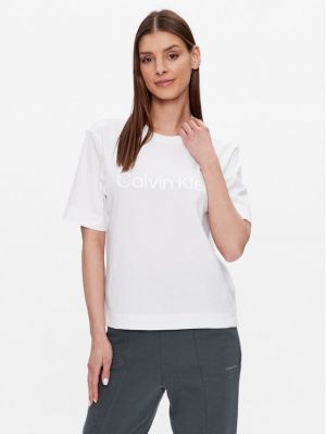 Majica bootcut Calvin Klein Performance bijela