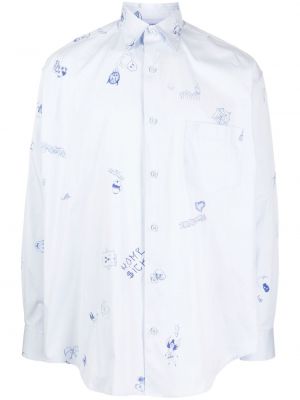 Βαμβακερό πουκάμισο με σχέδιο Vetements