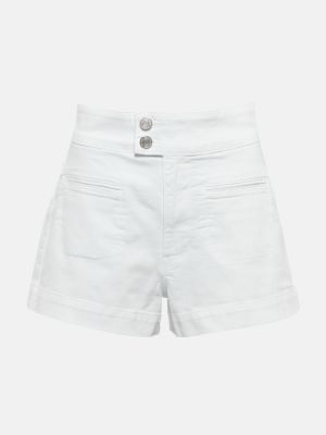 Pantaloni scurți din denim Frame alb