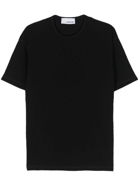 Ľanové tričko Costumein čierna