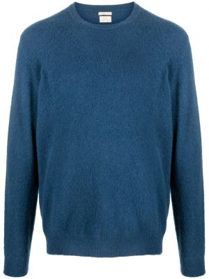 Кашмирен пуловер с кръгло деколте Massimo Alba синьо