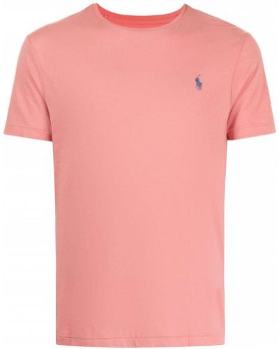 Camiseta con bordado con cordones Polo Ralph Lauren rosa
