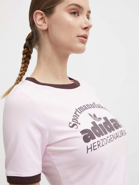Majica kratki rukavi Adidas Originals ružičasta
