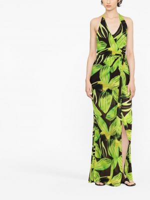 Geblümtes kleid mit print Louisa Ballou grün
