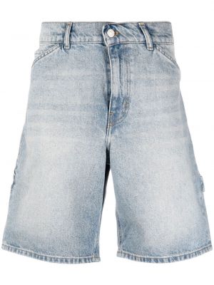 Shorts di jeans ricamati Courrèges blu