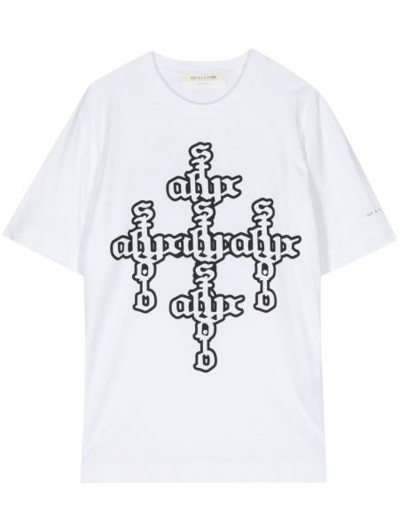 Bavlněné tričko s potiskem 1017 Alyx 9sm bílé